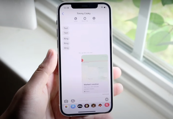 Perkongsian Lokasi pada iMessage