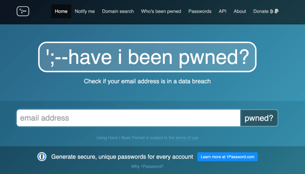 Have I Been Pwned1