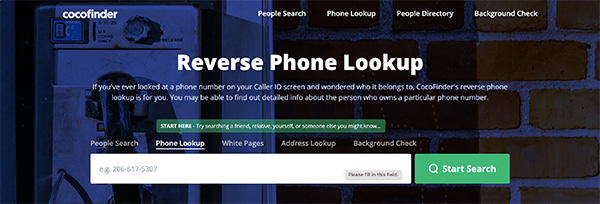 Cocofinder Reverse Phone Lookup